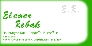 elemer rebak business card